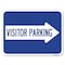 Signmission Visitor Parking W/ Right Arrow Heavy-Gauge Aluminum Rust Proof Parking Sign, 18" x 24", A-1824-24376 A-1824-24376 - alternate 1